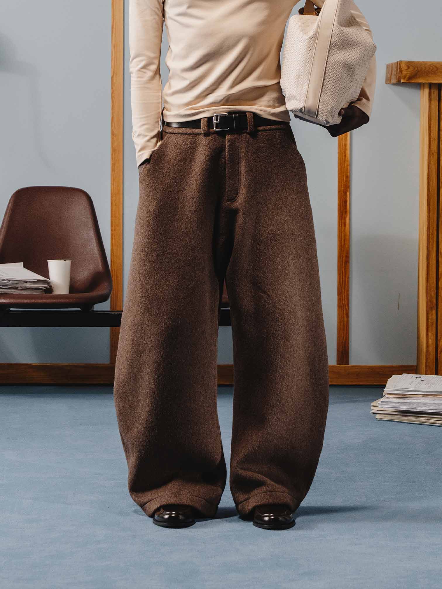 osamu　STOF 　Wool Shaggy Bontage Pants BRWSCL.jpg?v=1761700584&width=1024