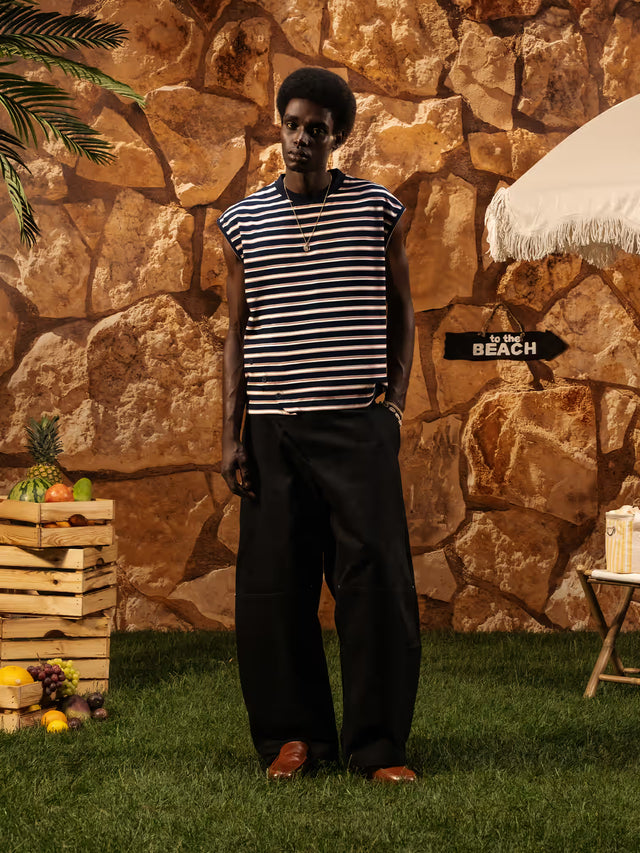 'AUREL' DENIM SLANT PANTS