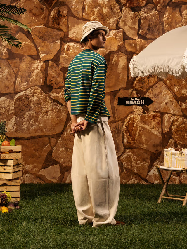 'AUREL' DENIM SLANT PANTS