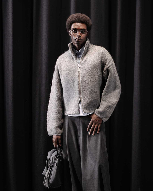 'MARE' MOHAIR ZIPPER