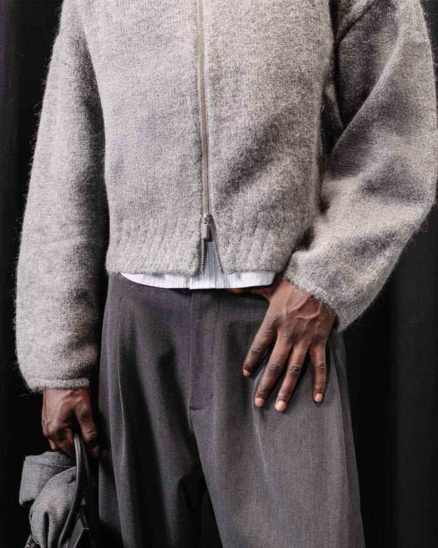 'MARE' MOHAIR ZIPPER