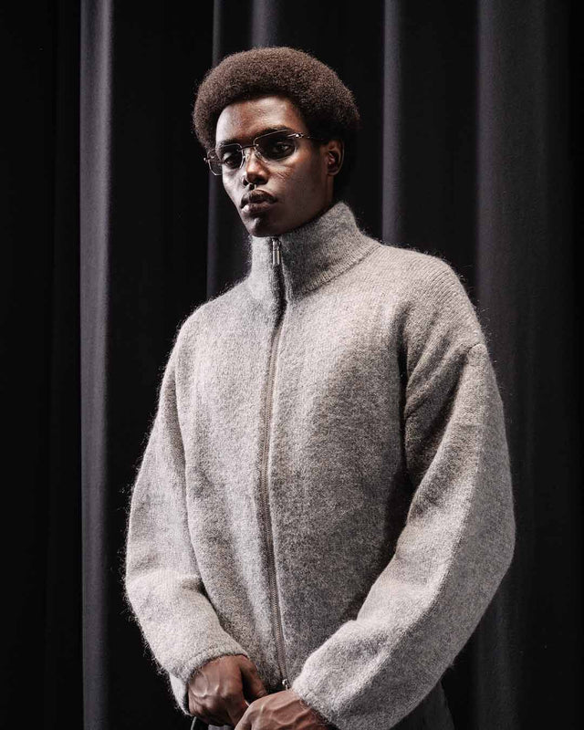 'MARE' MOHAIR ZIPPER