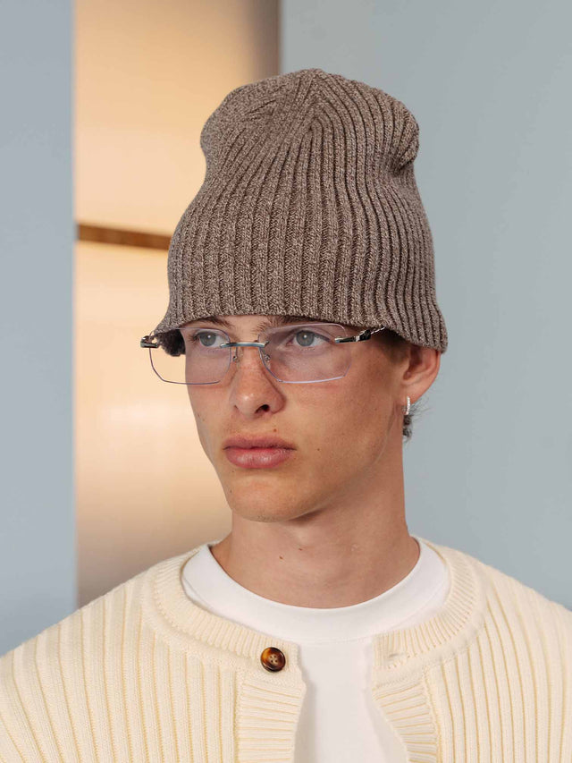 'BASEMENT' RIBBED BEANIE
