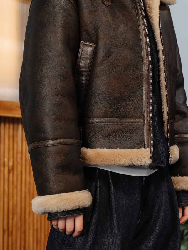 'RIAN' SHEARLING JACKE