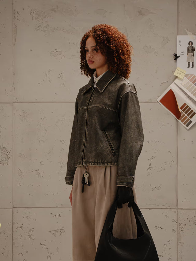 'ALMÉS' LEATHERJACKET