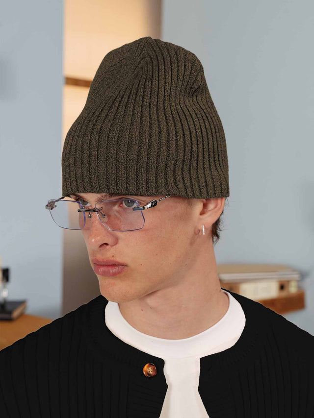 'BASEMENT' RIBBED BEANIE