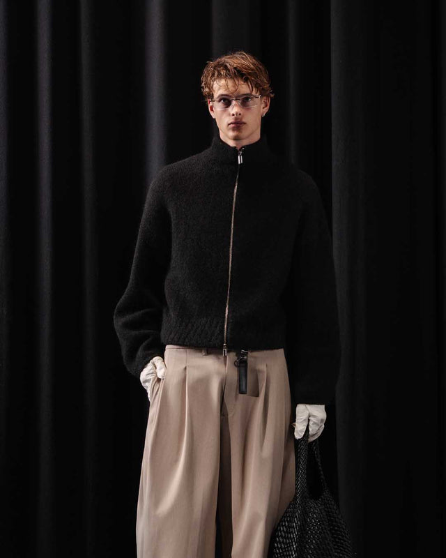 'MARE' MOHAIR ZIPPER