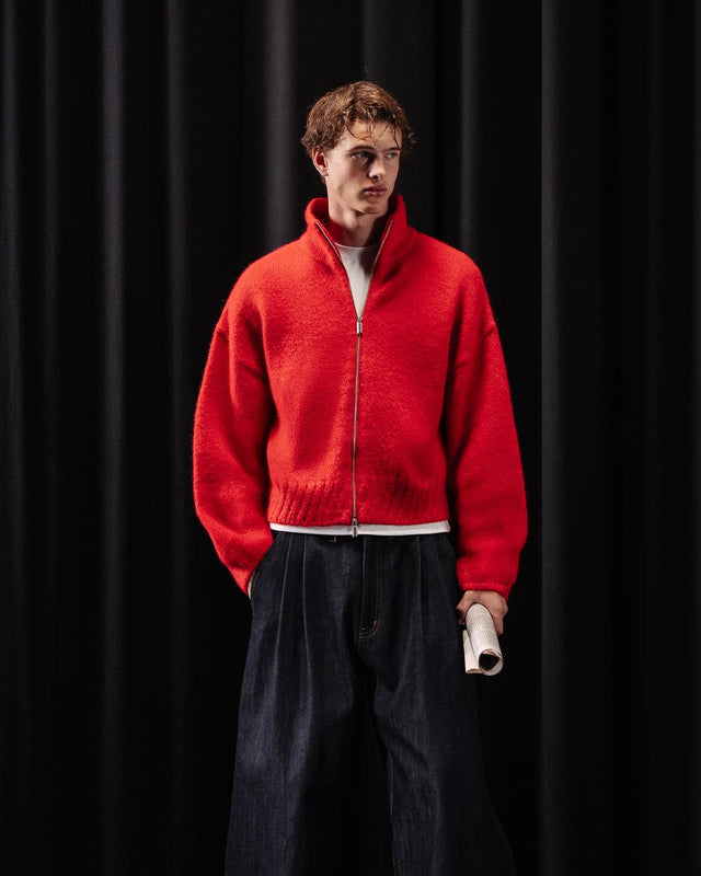 'MARE' MOHAIR ZIPPER