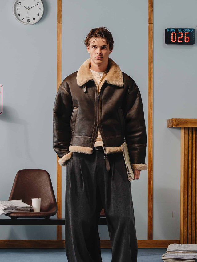 'RIAN' SHEARLING JACKE