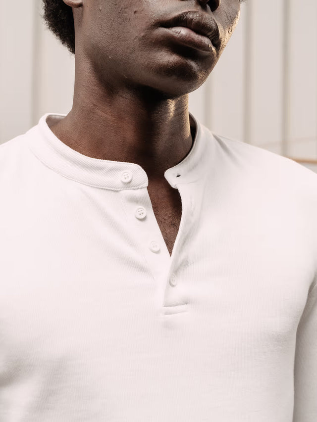 'BASEMENT' RIB HENLEY LONGSLEEVE