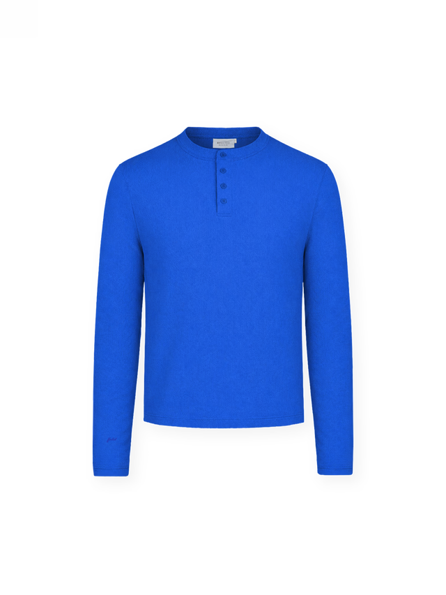 'BASEMENT' RIB HENLEY LONGSLEEVE