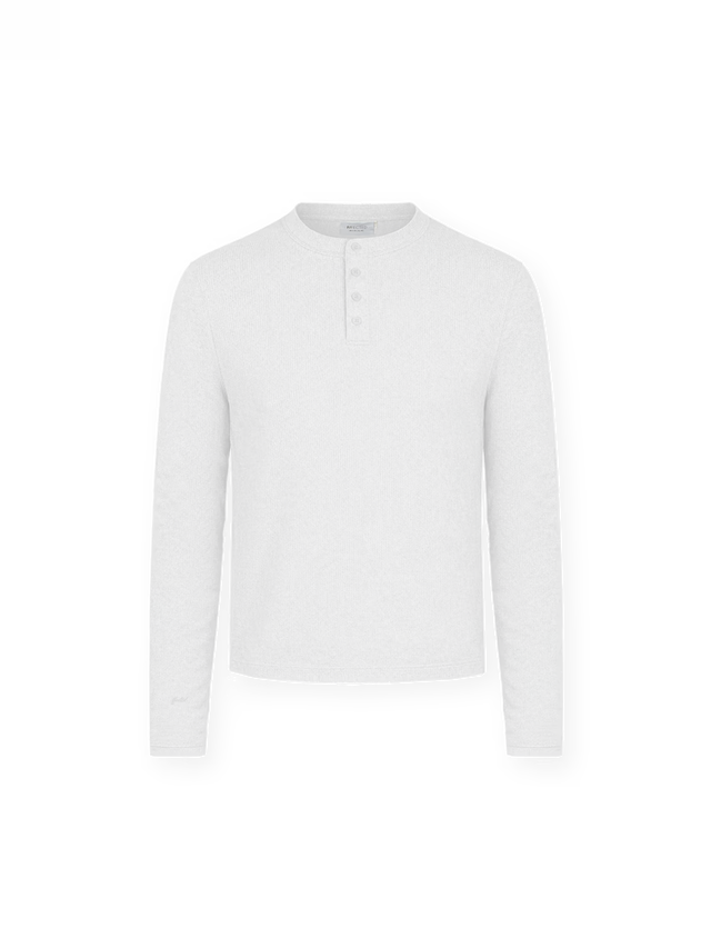 'BASEMENT' RIB HENLEY LONGSLEEVE