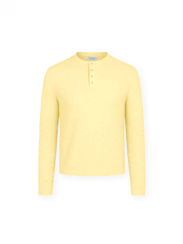 'BASEMENT' RIB HENLEY LONGSLEEVE