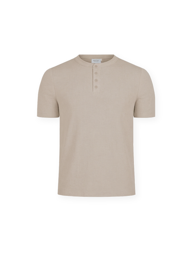 'BASEMENT' SLIM RIB HENLEY T