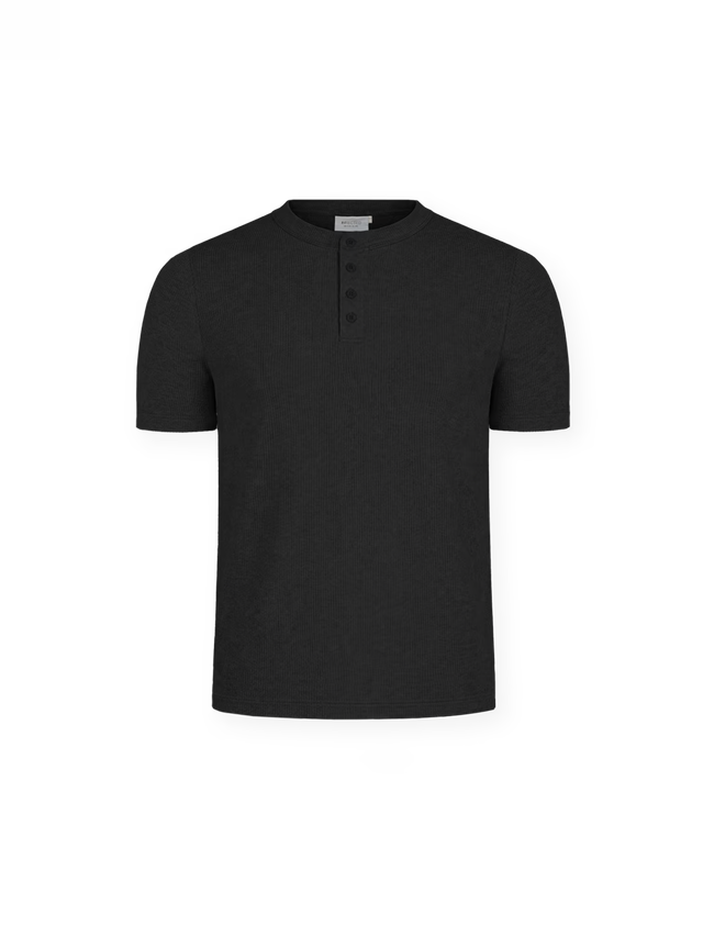 'BASEMENT' SLIM RIB HENLEY T