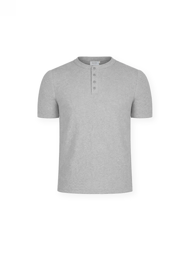 'BASEMENT' SLIM RIB HENLEY T