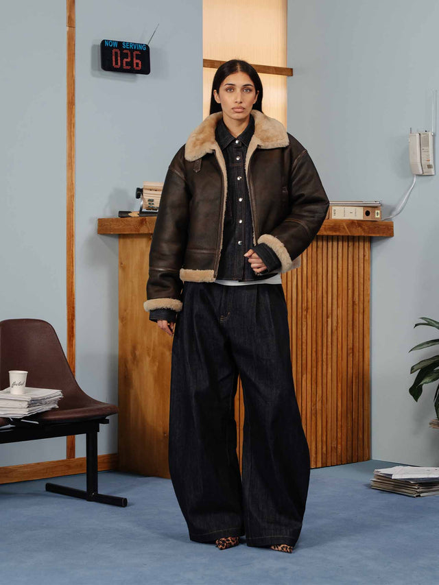 'RIAN' SHEARLING JACKE